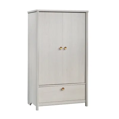 Dover Edge Armoire Glacier Oak - Sauder: Freestanding Dresser with Garment Rod & Adjustable Shelf