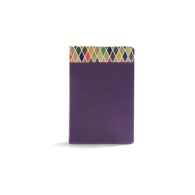 CSB Rainbow Study Bible, Purple Leathertouch - by Csb Bibles by Holman (Leather Bound)