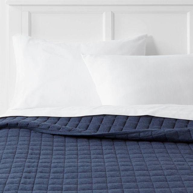 Full/Queen Jersey Quilt Navy - Room Essentials