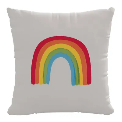 18x18 Polyester Insert in Rainbow Square Throw Pillow White - Skyline Furniture