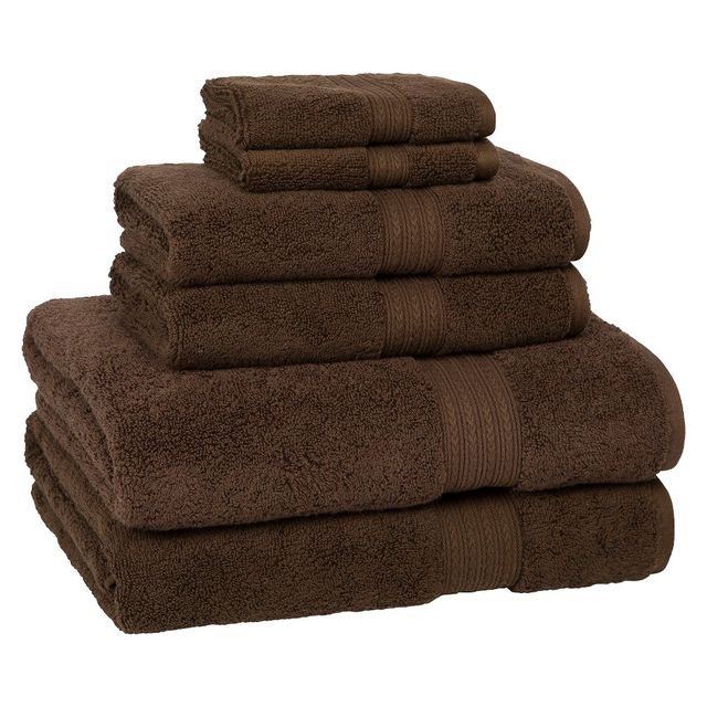 6pc Signature Solid Bath Towel Set Gold - Cassadecor