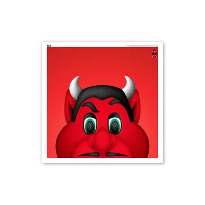 NHL New Jersey Devils Mascot Art Poster Print