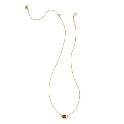 Kendra Scott Enamel Football Pendant Necklace - Gold/Brown