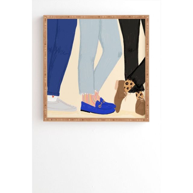 Rhianna Marie Chan Legs For Days Bamboo Framed Wall Art Blue