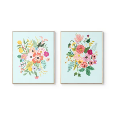 Rifle Paper Co. x Target 24x30 Garden Party Framed Canvas Wall Art Set of 2