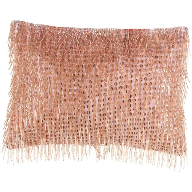 10x14 Luminescence Beaded Lumbar Throw Pillow with Tassels