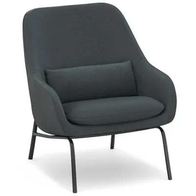 Irwin Accent Chair : Cushioned, Metal Base, Linen Upholstery - WyndenHall