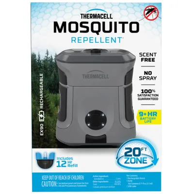 ThermaCELL EX90 Rechargeable Mosquito Repeller 12-Hour Refill - Gray