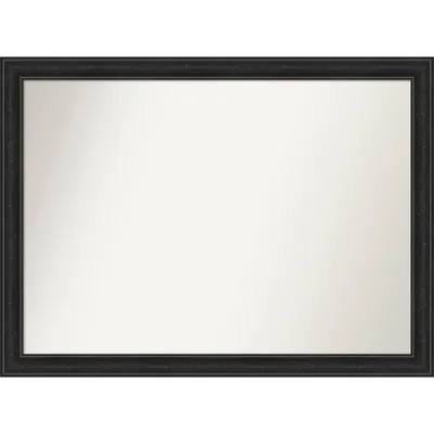 42 x 31 Non-Beveled Shipwreck Black Narrow Wall Mirror - Amanti Art: Modern Rectangle, Wall-Mounted