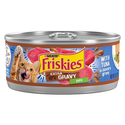 Purina Friskies Extra Gravy Pat Wet Cat Food with Tuna In Savory Gravy - 5.5oz