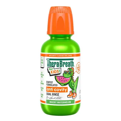 TheraBreath Kids Mouthwash with Fluoride - Wacky Watermelon - 10 fl oz