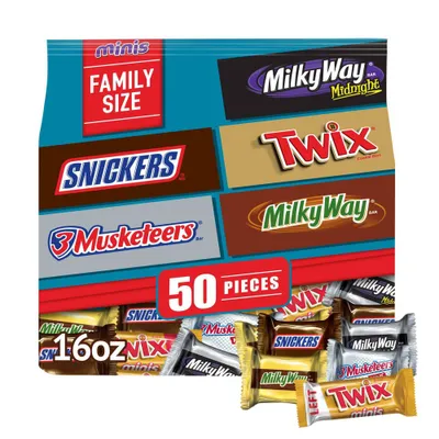 Snickers, Twix & More Minis Chocolate Candy Variety Pack  16 oz