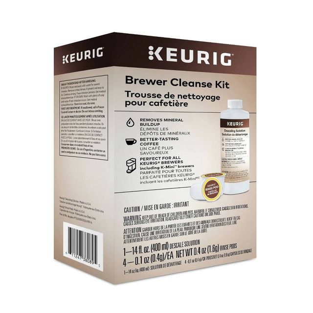 Keurig Brewer Cleanse Kit: Descaling Solution & Cleaner for Coffee Maker Maintenance