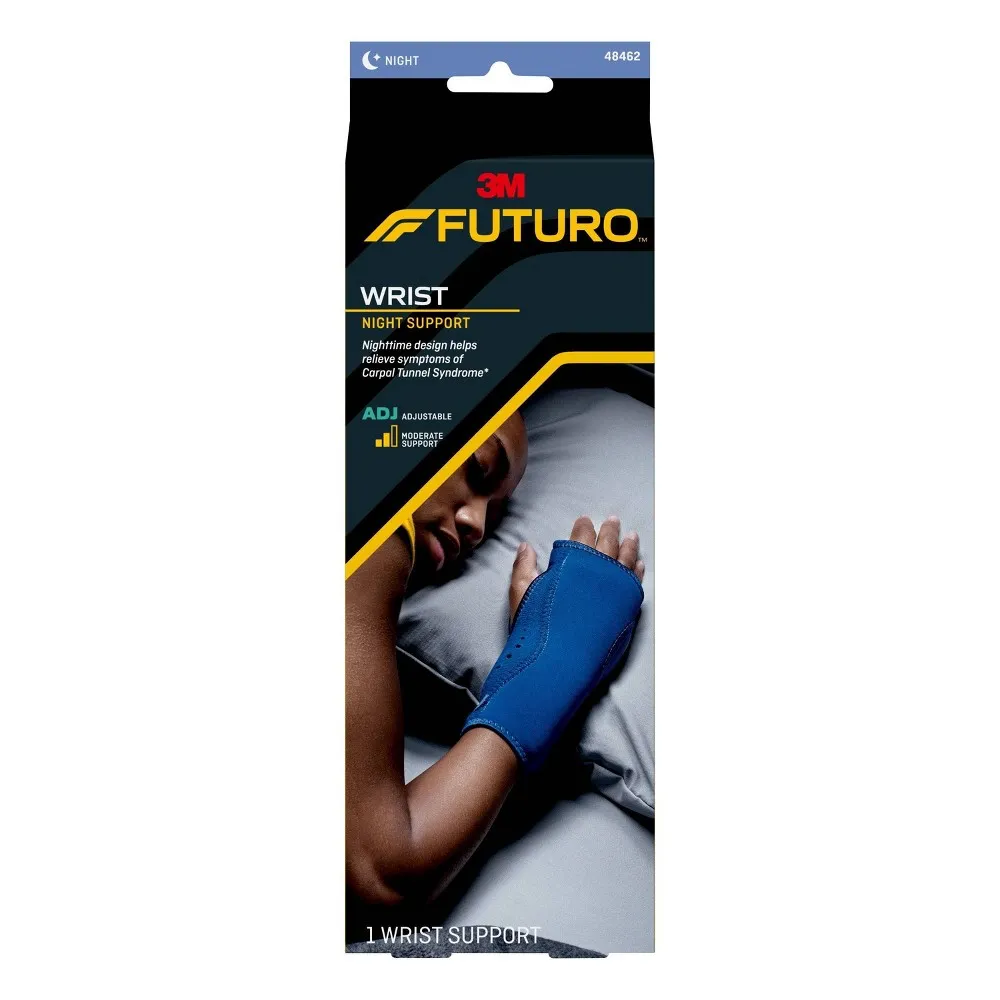 FUTURO Night Wrist Support, Adjustable Sleeping Wrist Brace - 1pk