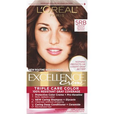 LOreal Paris Excellence Triple Protection Permanent Hair Color - 21 fl oz - 5RB M Reddish Brown - 1 kit