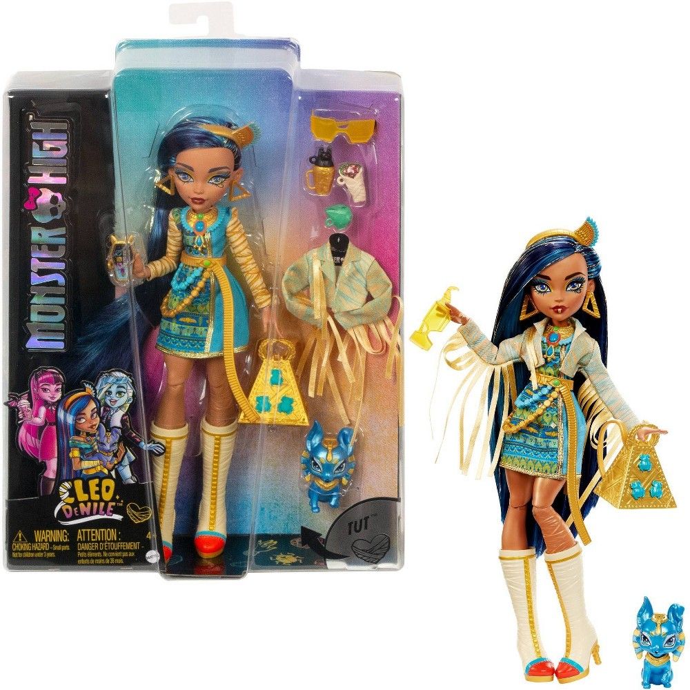Monster High Cleo De Nile Doll in Monster Ball Party Dress with Accessories