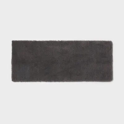 24x60 Spa Plush Bath Rug Dark Gray - Threshold