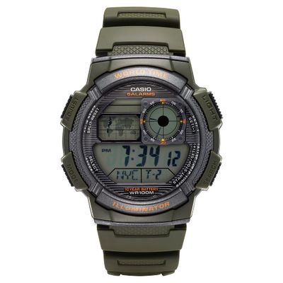 Casio Mens World Time Watch - Green (AE1000W-3AVCF)