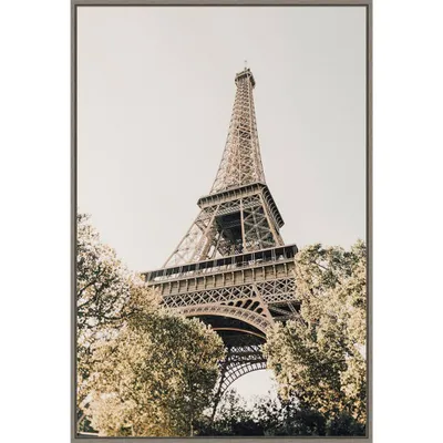 Amanti Art 23 x 33 Paris by Krista Broadway Framed Canvas Wall Art Print: Modern Lithograph, Polystyrene Frame