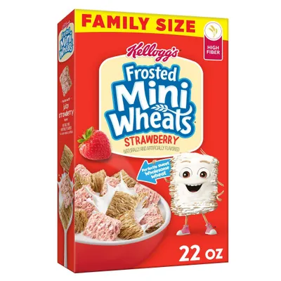 Frosted Mini Wheats Strawberry Breakfast Cereal - 22oz - Kelloggs
