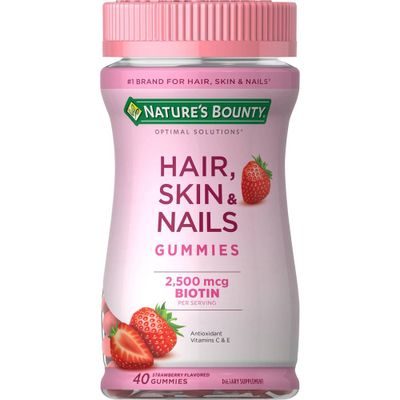 Natures Bounty Optimal Solutions Hair, Skin & Nails Gummies with Biotin - 40ct