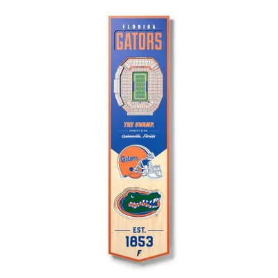 8 X 32 NCAA Florida Gators 3D StadiumView Banner