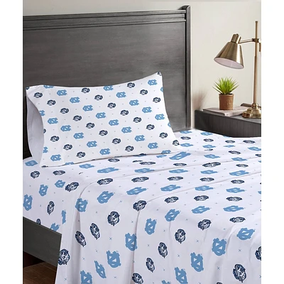 NCAA North Carolina Tarheels Small X Twin Sheet Set