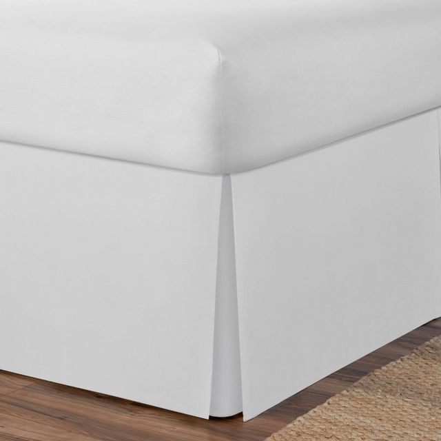 Todays Home Full Microfiber Tailored Bed Skirt White: Polyester, Machine Washable, 14-inch Drop