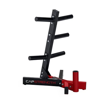 CAP Strength Olympic Plate Stand Weight Rack 500lbs - Black/Red