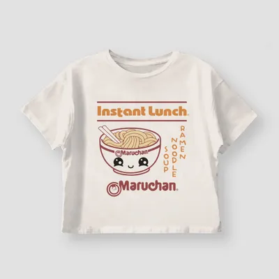 Girl Maruchan Ramen Boxy Short Sleeve Graphic T-Shirt