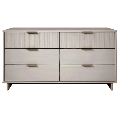 Manhattan Comfort Granville Modern 6 Drawer Double Wide Dresser  : Wood Frame, Spot Clean, Assembly Required