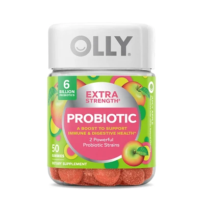 OLLY Extra Strength Probiotic Gummies for Immune and Digestive Support - 50ct