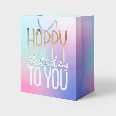 Happy Birthday Ombre Jumbo Gift Bag - Spritz