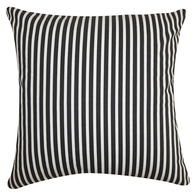 Ticking Stripe Throw Pillow Black & White (20x20) - The Pillow Collection