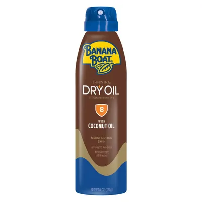 Banana Boat Dry Oil Clear Sunscreen Spray - SPF 8 - 6oz