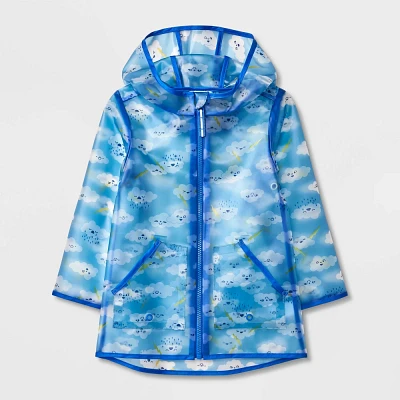 Baby Cloud Printed Clear Rain Coat