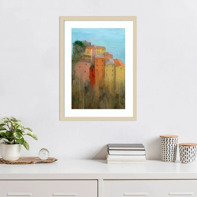 Amanti Art Cinque Terra by Stephen Mitchell Wood Framed Wall Art Print