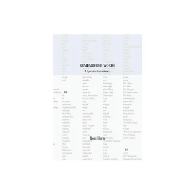 Roni Horn: Remembered Words, a Specimen Concordance - (Paperback)