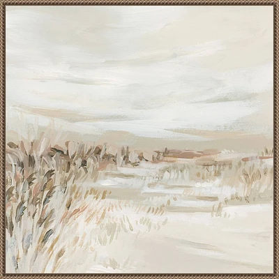 Amanti Art 30x30 Dune Grasses and Beach by June Erica Vess Framed Wall Art Print Bronze