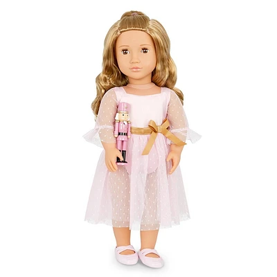 Our Generation Natasha 18 Ballerina Doll & Pink Nutcracker Accessory