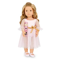 Our Generation Natasha 18 Ballerina Doll & Pink Nutcracker Accessory