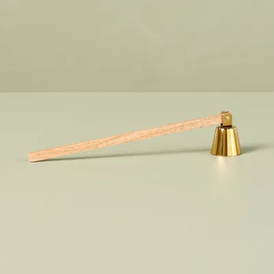 Metal & Wood Candle Snuffer Brass/Brown - Hearth & Hand with Magnolia