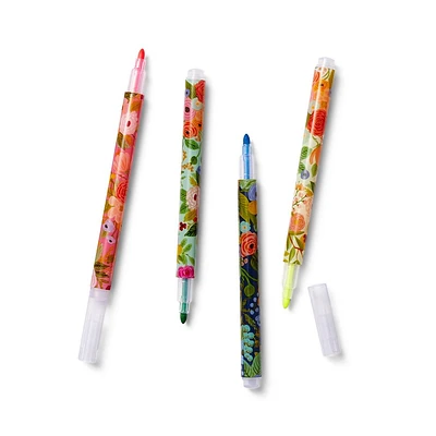 Rifle Paper Co. 4ct Garden Party Highlighter Set: Bold Multicolored Markers for Art & School, Ages 13+