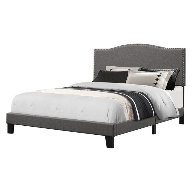 Kiley Upholstered Bed In One Stone Fabric - Hillsdale Furniture: Polyester, Trim