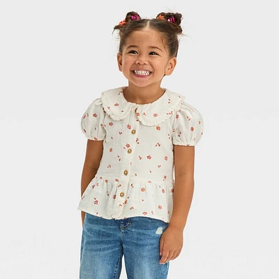 Toddler Girls Floral Shirt