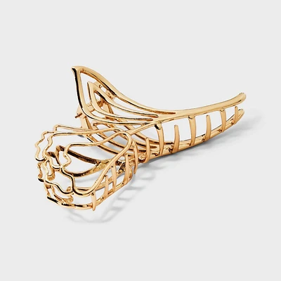 Metal Flower Hair Claw Clip - Wild Fable Gold