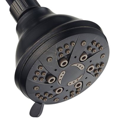 AquaDance Six Setting High Pressure Luxury Spiral Shower Head with On/Off and Pause Mode : ABS & Brass, 2.5 GPM