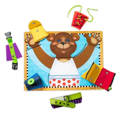 Melissa & Doug Basic Skills Board and Puzzle - Wooden Educational Toy