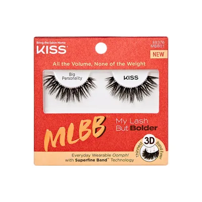 KISS Products No 01 Bolder 3D Faux Mink False Eyelashes - 1pr