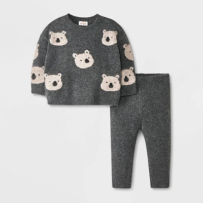 Baby Printed Bear Sweater Set